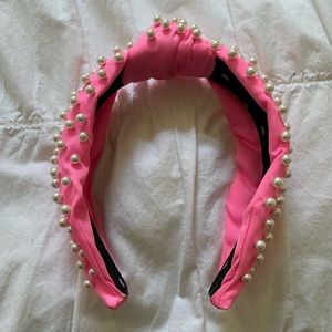 Stoney clover x lele sadoughi bubblegum headband with pearls